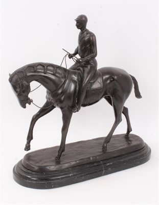 Lot 406 - After Bonheur bronze figure of a horse up