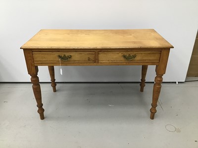 Lot 68 - Antique pine single drawer side table by James Schoolbred & Co.