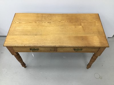 Lot 68 - Antique pine single drawer side table by James Schoolbred & Co.