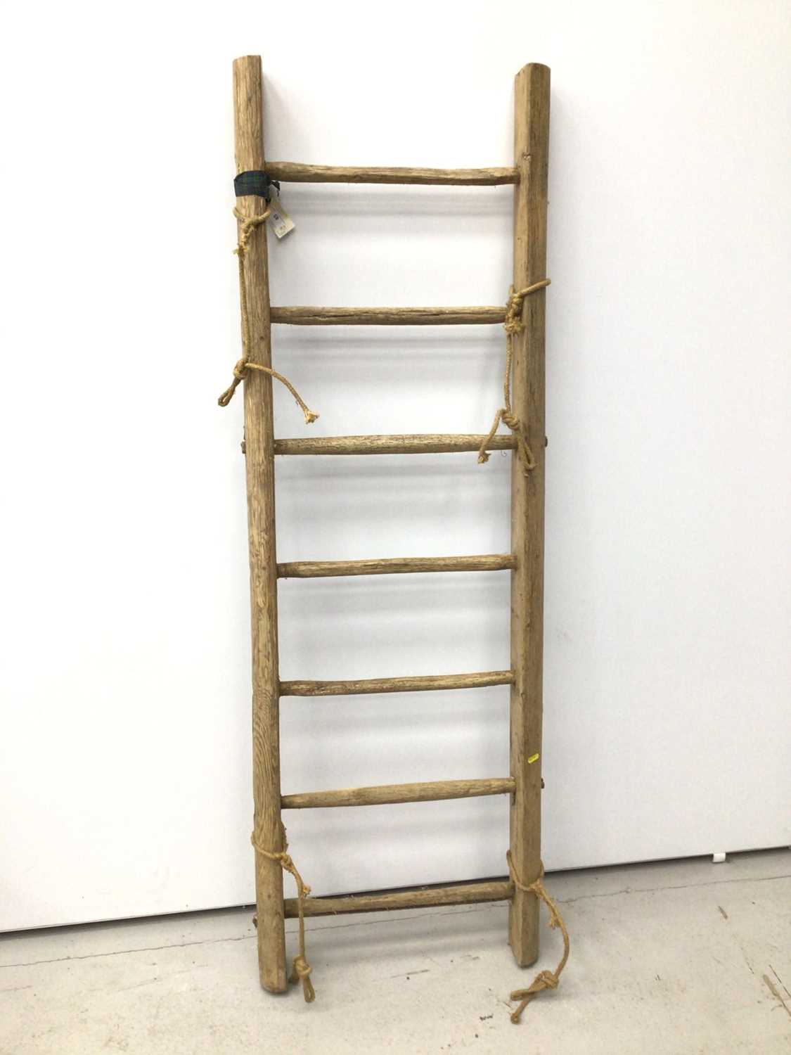 Lot 85 - Antique handmade ladder
