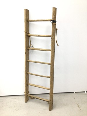 Lot 85 - Antique handmade ladder