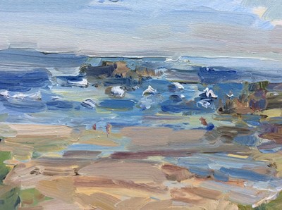 Lot 22 - Annelise Firth (b.1961) oil on canvas - Sables d'Or les Pins, signed and dated verso, framed, 38cm x 46cm, overall framed size 41cm x 48.5cm