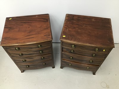 Lot 147 - Pair of Regency style mahogany dwarf chest of drawers