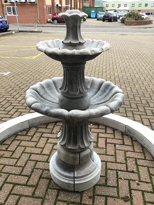 Lot 162 - Impressive concrete garden fountain