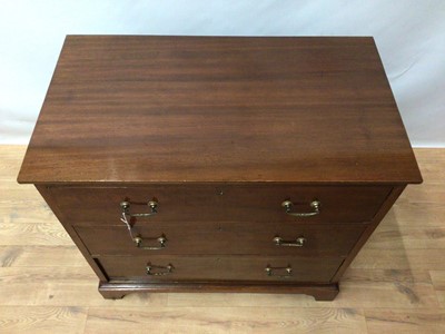 Lot 175 - Edwardian mahogany chest of three long graduated drawers