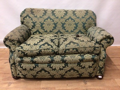 Lot 188 - Early 20th century upholstered twin seater drop end settee