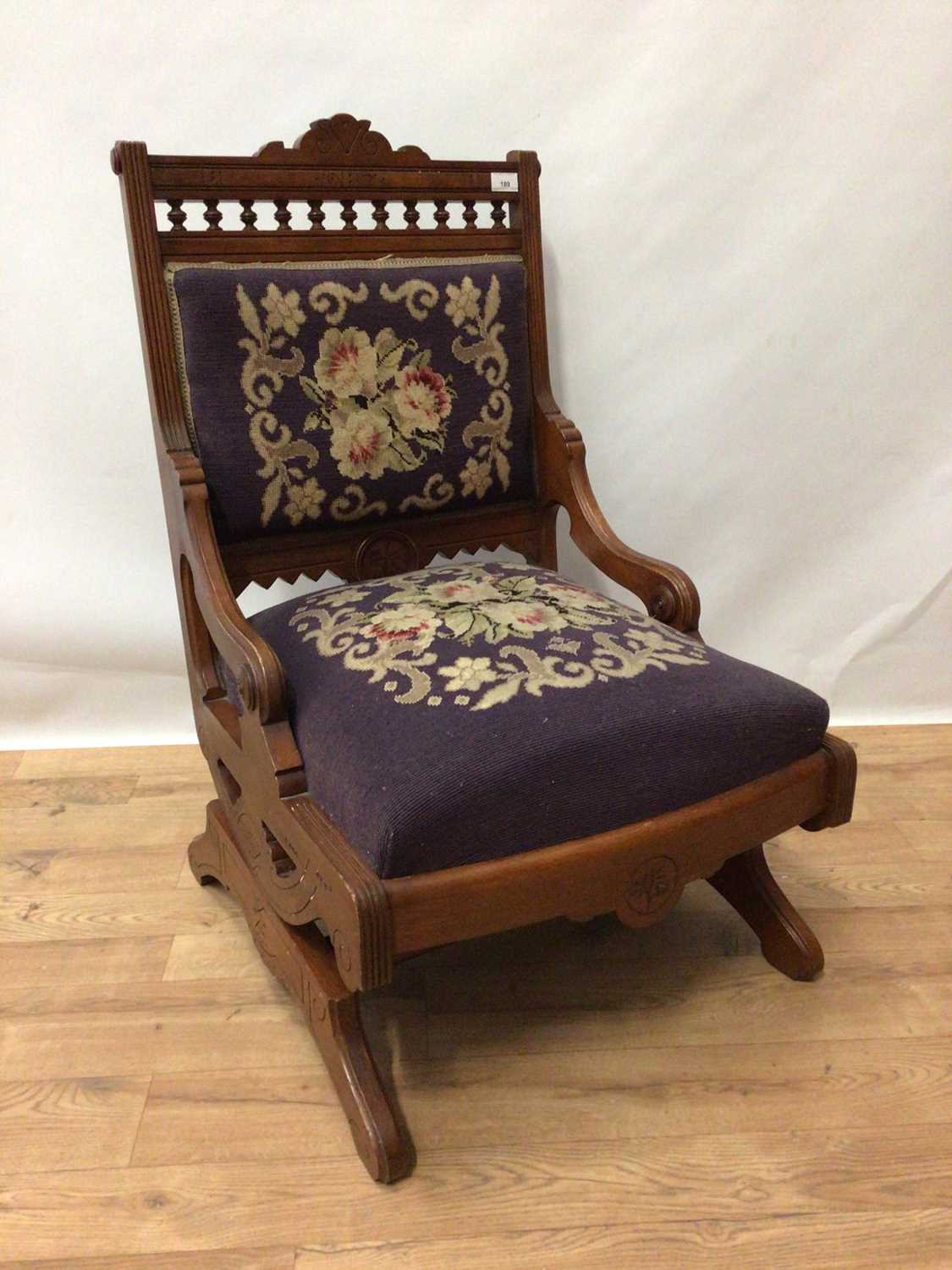 Lot 189 - Aesthetic period mahogany rocking chair