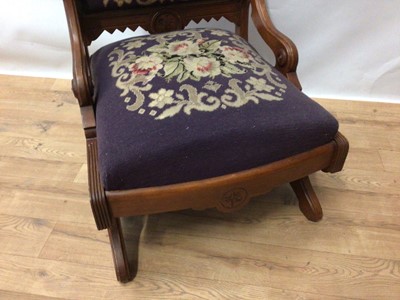 Lot 189 - Aesthetic period mahogany rocking chair