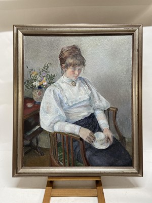 Lot 132 - Dorothy King (1907-1990), oil on canvas, Portrait if a Lady, 75cm x 62cm, signed and framed