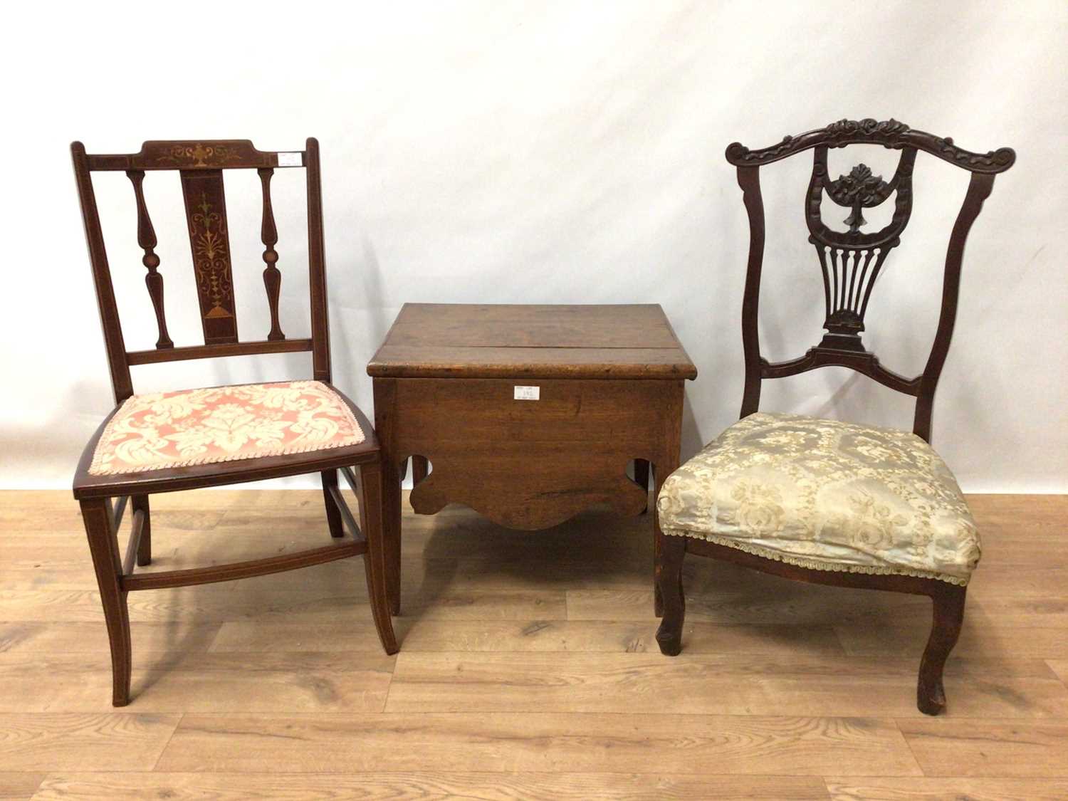 Lot 192 Two Edwardian nursing chairs, together with
