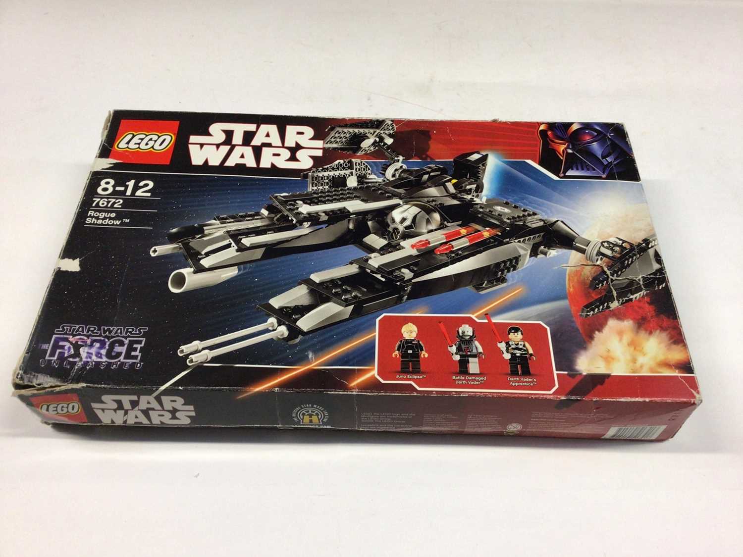 Lot 2 - Lego 7672  Rogue Shadow, 7778 Millennium Falcon (Midi), 7915 Imperial V-Wing, all including instructions, Boxed