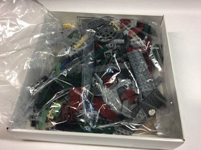 Lot 5 - Lego 8097 Slave 1, 10174 AT ST Walkers Collectors, 7676 Republic Attack Gunship with some mini figs, with instructions (except 8097 available on line), Not Boxed