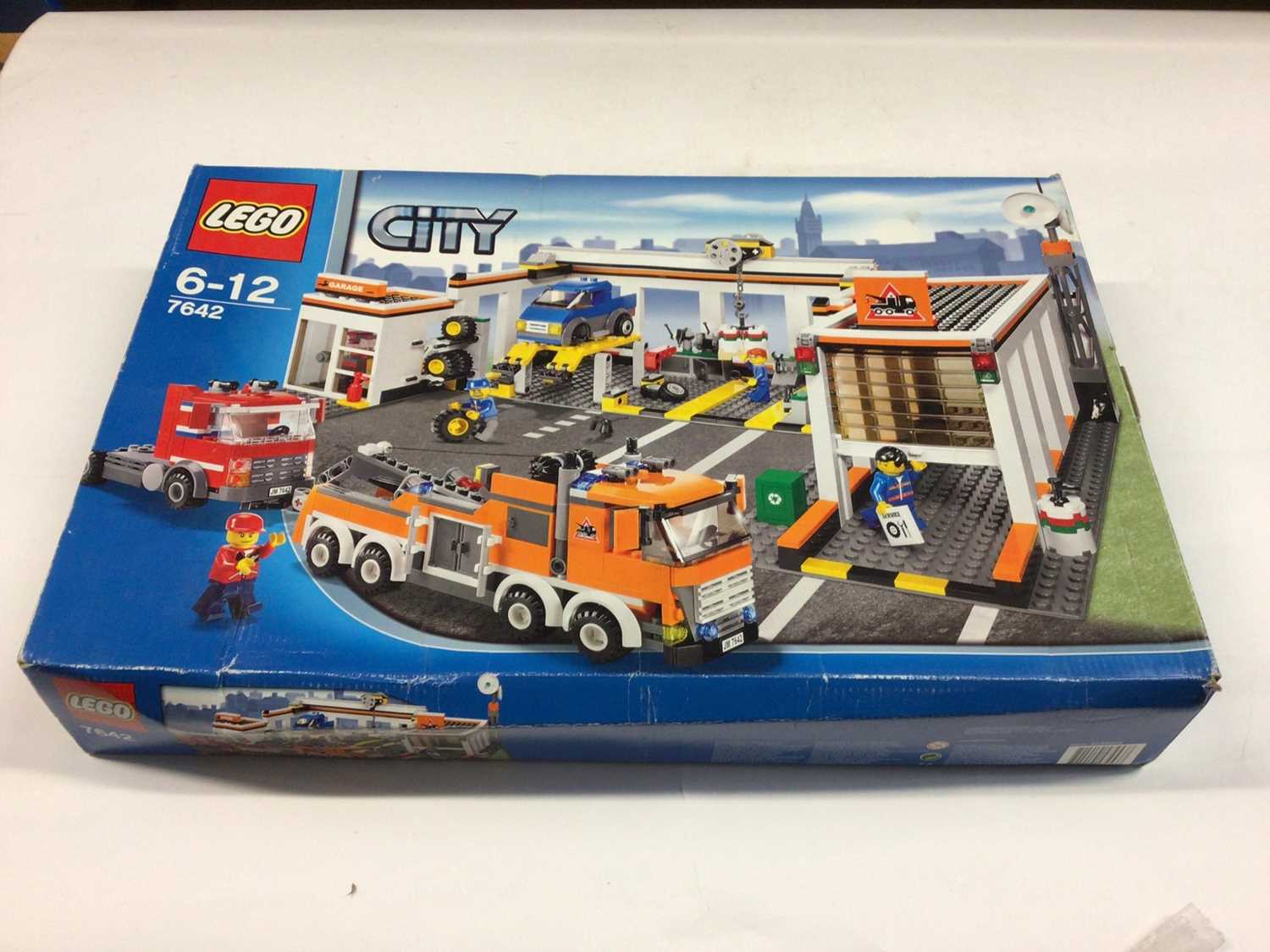 Lot 8 - Lego 7642 Garage, 7637 Farm Set, including minifigs and instructions, Boxed