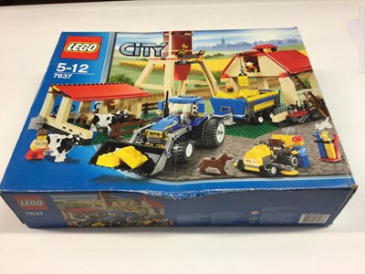 Lot 8 - Lego 7642 Garage, 7637 Farm Set, including minifigs and instructions, Boxed