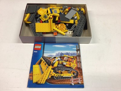 Lot 10 - Lego 7249 City Crane (Large), 7685 City Bulldozer, 7893 City Airplane (Large), with minifigs and instructions, Not Boxed
