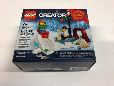 Lot 17 - Lego Creator 6914 Dinosaur 3 in 1, 5764 Robot 3 in 1, 31018 Motorbike 3 in 1, 40107 Christmas Special with minifigs, all with instructions, Boxed