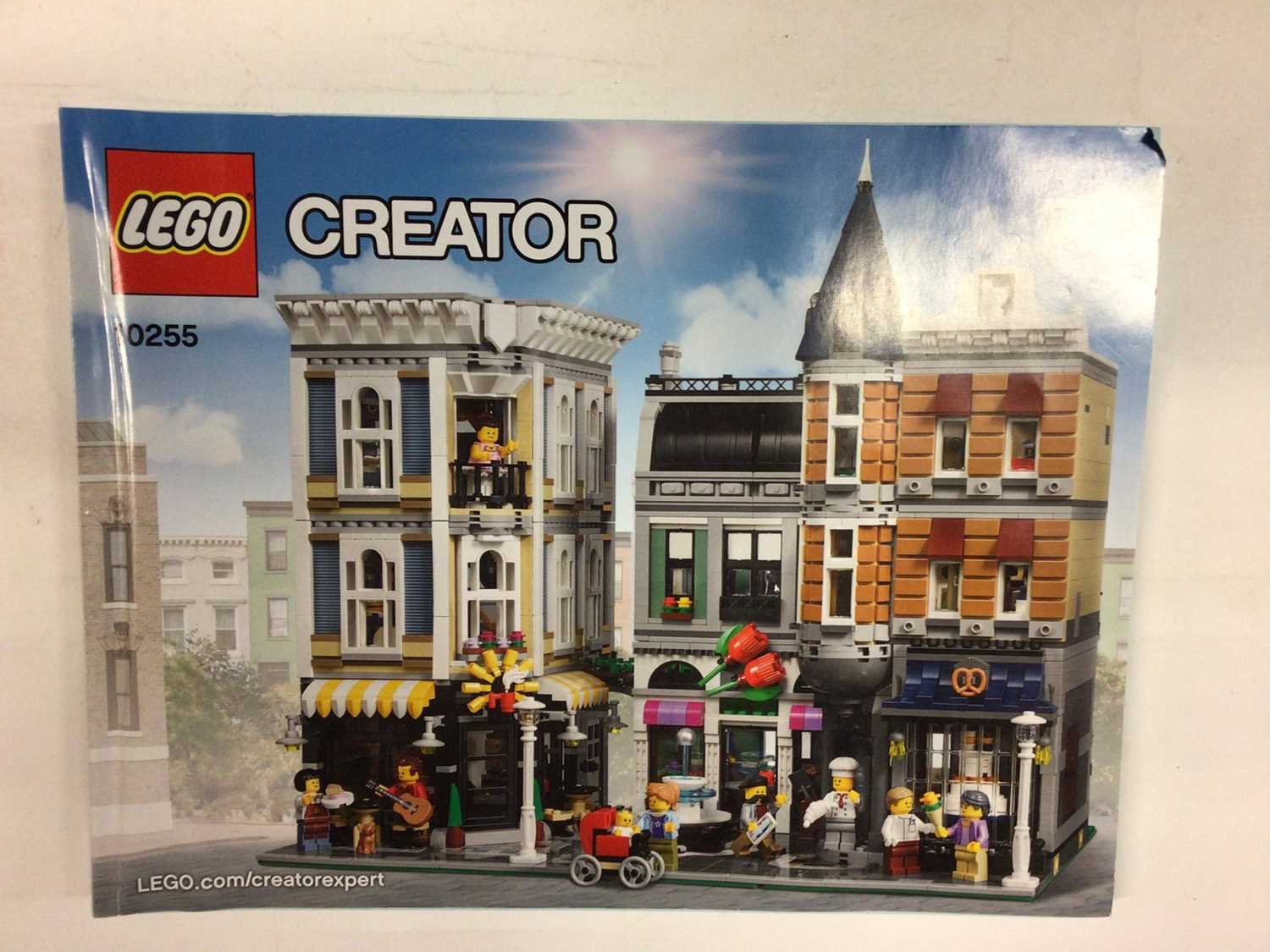 Lot 45 - Lego Building 10255 Assembly Square, with mini figs and instructions, No box plus 10189 Taj Mahal with instructions available on line, No boxes