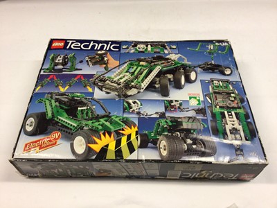 Lot 46 - Lego Technic 8478 Articulated Green Truck, boxed, 9396 Helicopter, no box, both with instructions