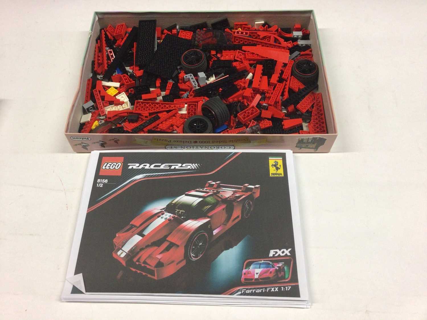 Lot 83 - Lego 8156 Ferrari with printed copy instructions, 8169 Lamborghini, 4896 Roadster, 8853 Excavator with instructions available