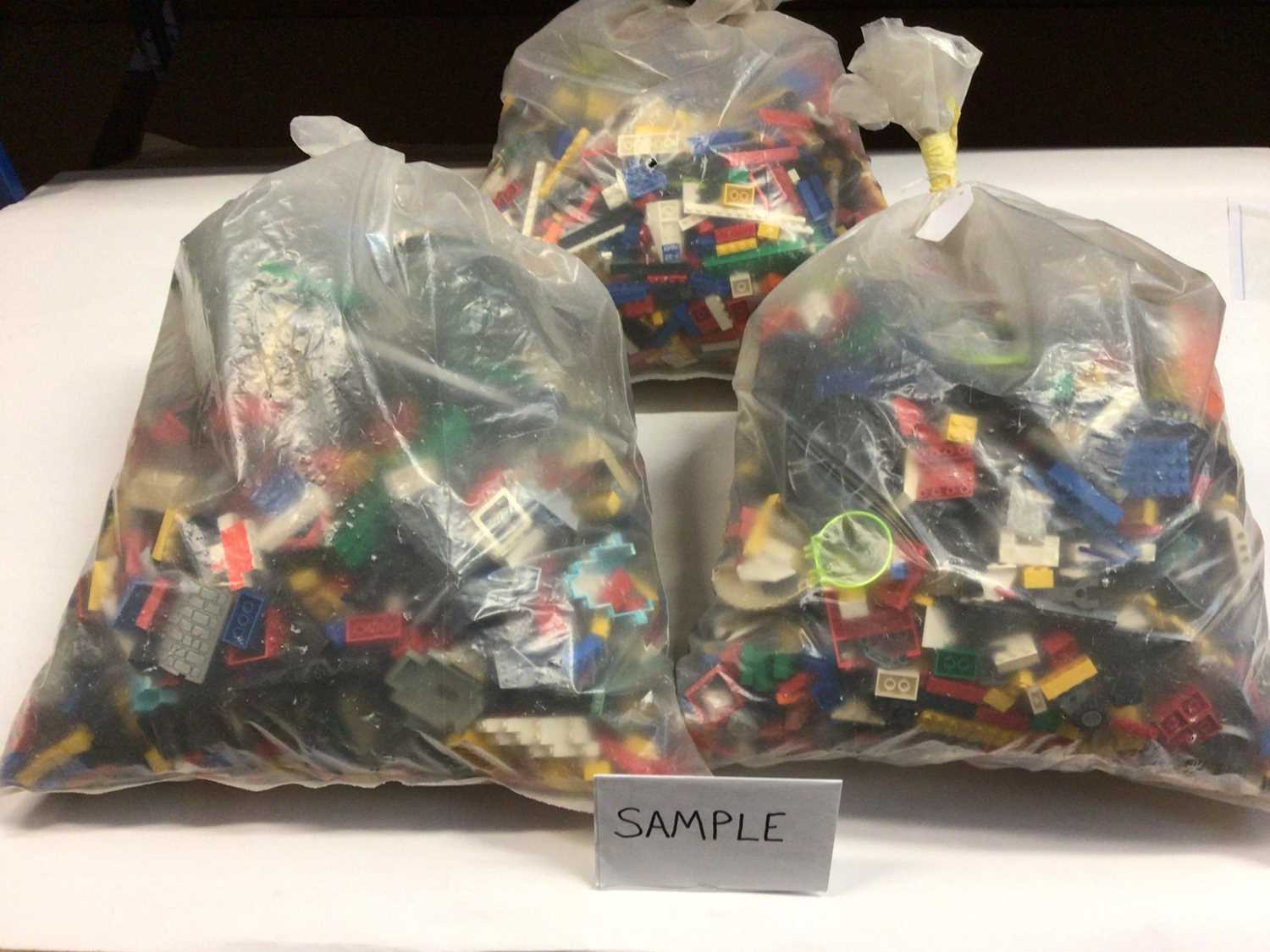 Lot 84 - Three bags of assorted mixed Lego bricks and accessories, weighing  approx. 15 Kg in total