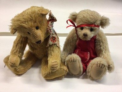 Lot 102 - Teddy Bears- Modern designers and artist bears. Makers include Appletree, Bluebell Bears, Kathleen Ann Holian, Bear Bits, Bears of Mimizan.