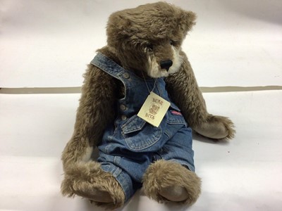 Lot 105 - Teddy Bears - Modern designers and artist bears. Two Large Bears by Bear Bits, Rupert 2 of 6 and Ivan 1 of 1. Limited edition with swing tags.
