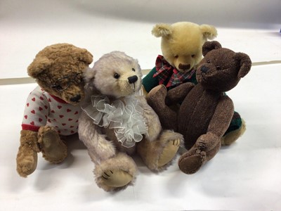 Lot 108 - Teddy Bears - Modern designers and artist bears. Makers include Carol Podmore Somewhere in time,  Button Bears, Bear Bits, Appletree Bears, Kathleen Ann Holian, Susan Johnson Designs etc.Limited ed...