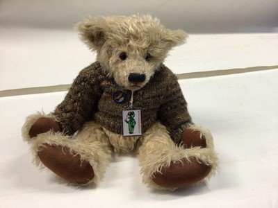 Lot 112 - Teddy Bears - Modern designers and artist bears. Four large bears, Winston by Mother Hubbard, Serena by Bear Bits, Jeremy by Atlantic Bears and Ken by Bears in the Peake. Limited editions with swin...