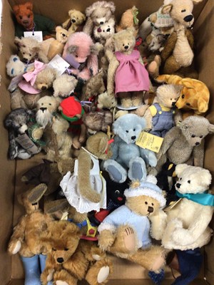 Lot 116 - Teddy Bears - Modern designers and artist bears. Small and miniature size bears makers include Bluebell, Bear Bits, Shirley Latimer Beatrix Bears, Bedsprings Bears, Hardy Bears, Ju Beary Bears etc....