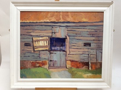 Lot 114 - David Britton, contemporary, oil on board - Stable Door, signed and framed