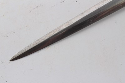 Lot 900 - Nazi Wehrmacht 1935 pattern officers' dress dagger with silver plated pommel and crossguard, cream plastic grip, plain blade, by Puma Solingen, also stamped J.G. Merz, in scabbard