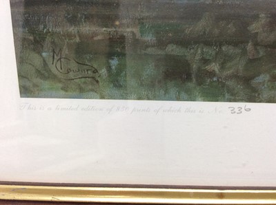 Lot 156 - Malcolm Coward (b.1948) signed limited edition print - racing scene, "T'morrah", 336/850, in glazed frame, 32.5cm x 39cm