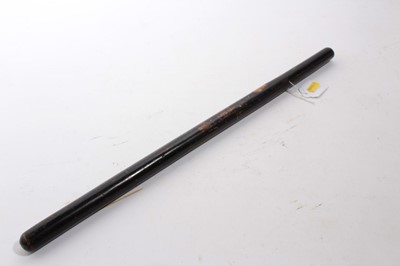 Lot 927 - Old ebonised wood dagger stick, blade 32cm in length