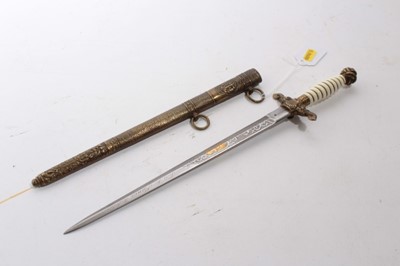 Lot 932 - Replica 19th century-style Scottish Dirk together with two replica Naval Dirks (3)