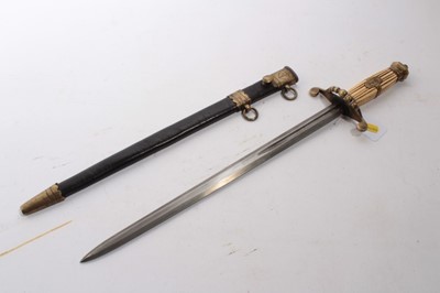 Lot 932 - Replica 19th century-style Scottish Dirk together with two replica Naval Dirks (3)