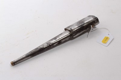 Lot 933 - Arab Jambia dagger in leather sheath, together with an Indo Persian Pesh-Kabz dagger (2)