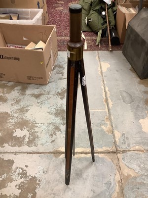 Lot 2448 - N&G Walking Stick Tripod stand with brass mounts