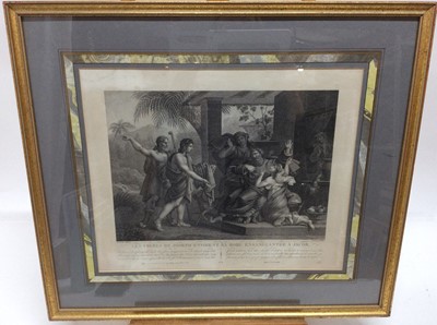 Lot 172 - Set of four 19th century French engravings - Classical Figures, each titled, in decorative mounts and gilt frames, 34cm x 42cm