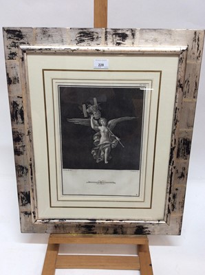Lot 228 - Nicolas Vanni, pair of 18th century Italian black and white Classical engravings, in decorative silvered frames, 34cm x 24cm, overall framed size 61cm x 51cm