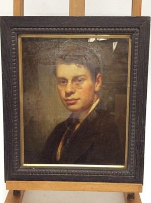 Lot 257 - Harry Clifford Pilsbury (1870-1925) oil on canvas - portrait of the artists son, Ronald Clifford Pilsbury, signed and dated 1921, in glazed frame, 28.5cm x 23cm