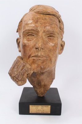 Lot 383 - G. F. High (contemporary) bronze sculpture of the poet Edward Thomas (1878-1917)