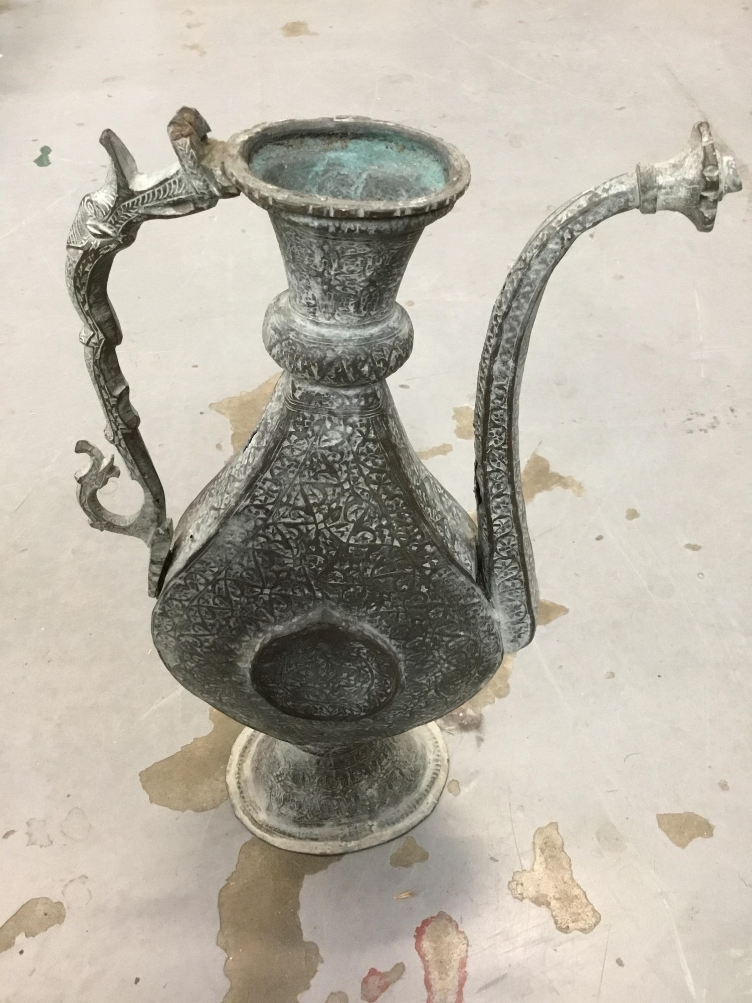Lot 239 Antique Islamic metalwork ewer