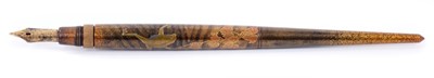 Lot 418 - Rare and fine Dunhill Namiki maki-e lacquer travelling pen decorated by Shobi Makizawa