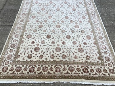 Lot 1012 - Large Qum style part silk rug