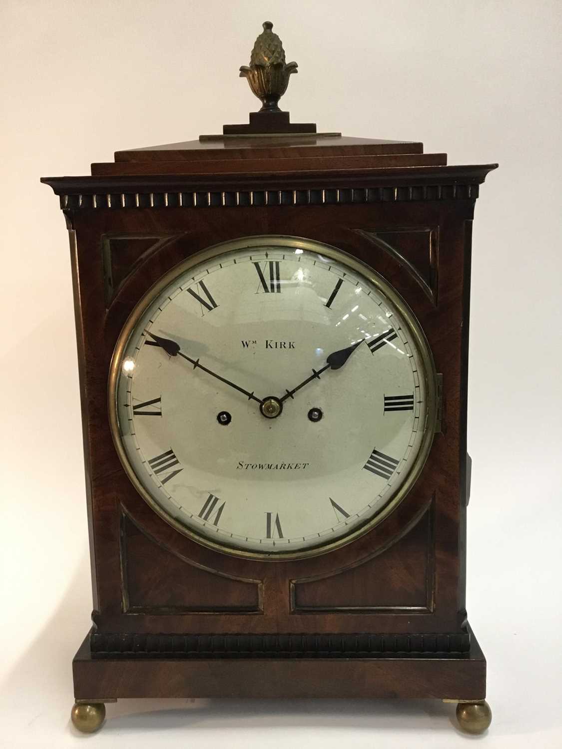 Lot 532 - Regency bracket clock by William Kirk of Stowmarket