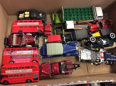 Lot 131 - Diecast unboxed selection of Dinky, Matchbox, Corgi and other models including larger scale models, commercial vehicles etc (Qty)