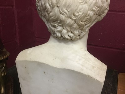 Lot 819 - Ralmondo Trentanove (1792-1832) Rare carved white marble bust of George Washington, signed and dated Rome,1827, height 53cm