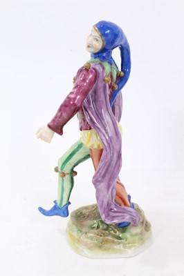 Lot 120 - Pair of German Volkstedt porcelain figures of jesters
