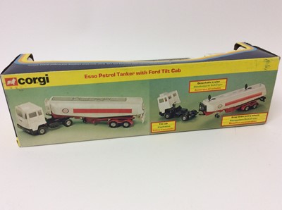 Lot 143 - Corgi Esso Petrol Tanker with Ford tilt cab No. 1157 and Mercedes Michelin lorry No. 1112, both boxed (2)
