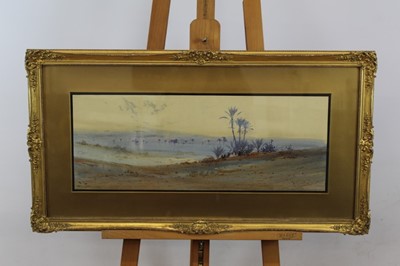 Lot 664 - Augustus Osborne Lamplough (1877-1930), pair of watercolours- Egyptian desert scenes.